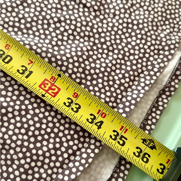 Boden Brown Polka Dot Dress Short Sleeve V-Neck Stretch Jersey Knit Size 6 - Picture 8 of 10